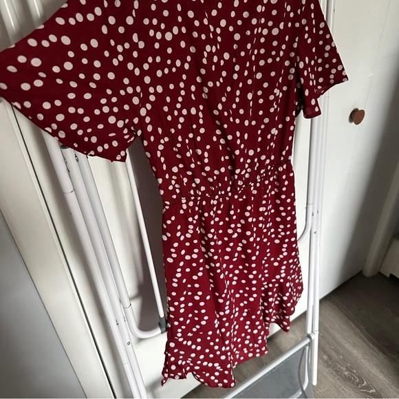 Red Polka Dot Mini Dress - Picture 7 of 8